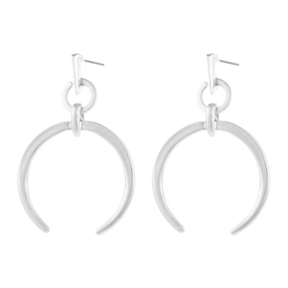 Crescent Moon Drop Earrings